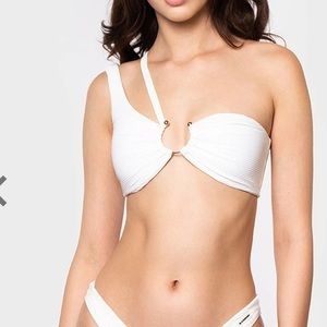 Ribbed Swim Bandeau Top